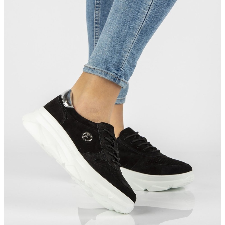 Leather Sneakers Filippo DP2138 / 21 Bk black 1