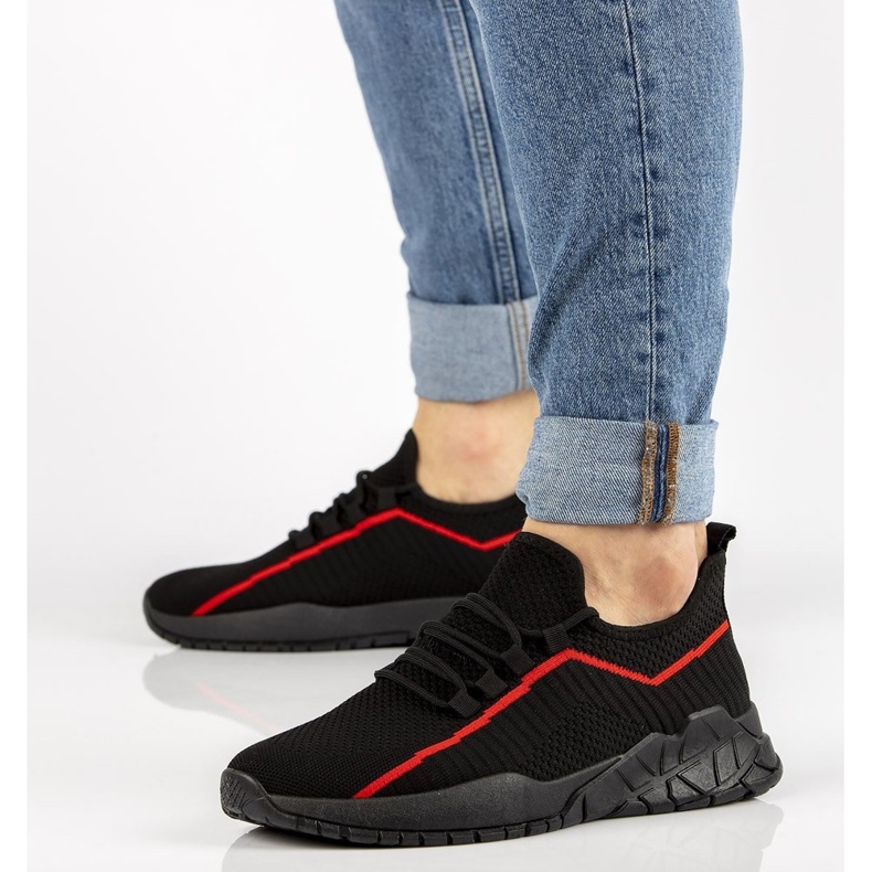 Men's sneakers Filippo MTN2291 / 21 Bk Rd black red 1