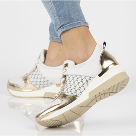 Leather sneakers Filippo 062 white gold golden 1 Leather sneakers Filippo 062 white gold golden 1