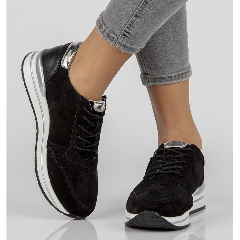 Leather Sneakers Filippo DP2049 / 21 Bk black 1