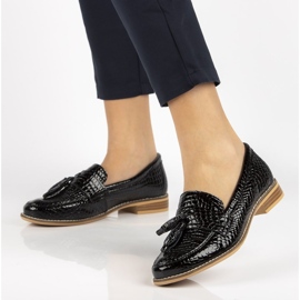 Leather moccasins Filippo DP2161 / 21 Bk black 1