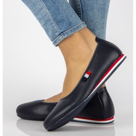 Leather ballerinas Filippo DP2171 / 21 Nv navy blue 1
