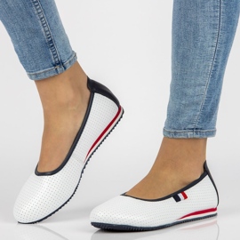 Leather ballerinas Filippo DP2171 / 21 Wh white 2