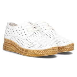 Leather shoes Filippo DP2162 / 21 Wh white 1