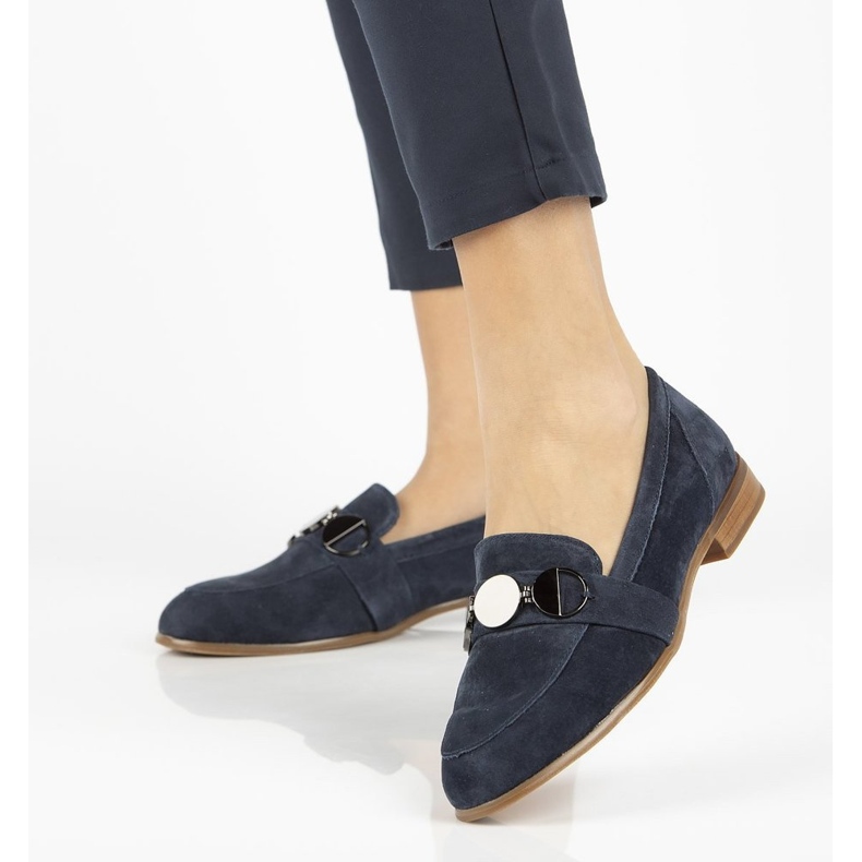 Leather loafers Filippo DP2148 / 21 Nv navy blue 1