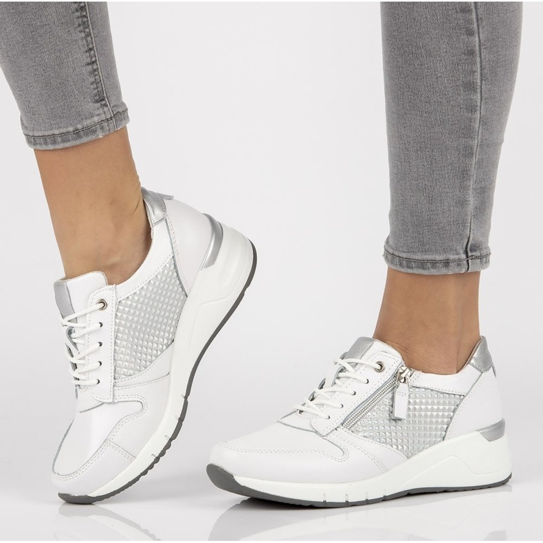 Leather Sneakers Filippo DP2052 / 21 Wh white 1 Leather Sneakers Filippo DP2052 / 21 Wh white 1