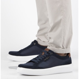 Leather shoes Filippo MP2398 / 21 Nv navy blue 1