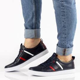 Leather shoes Filippo MP2146 / 21 Nv navy blue 1
