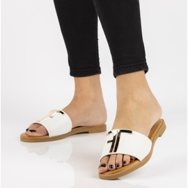 Filippo DK2103 / 21 Wh white slippers 2