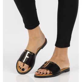 Filippo DK2103 / 21 Bk black slippers 2