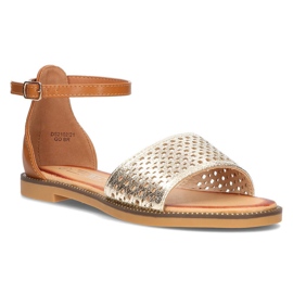 Filippo DS2102 / 21 Go Br brown sandals golden 1