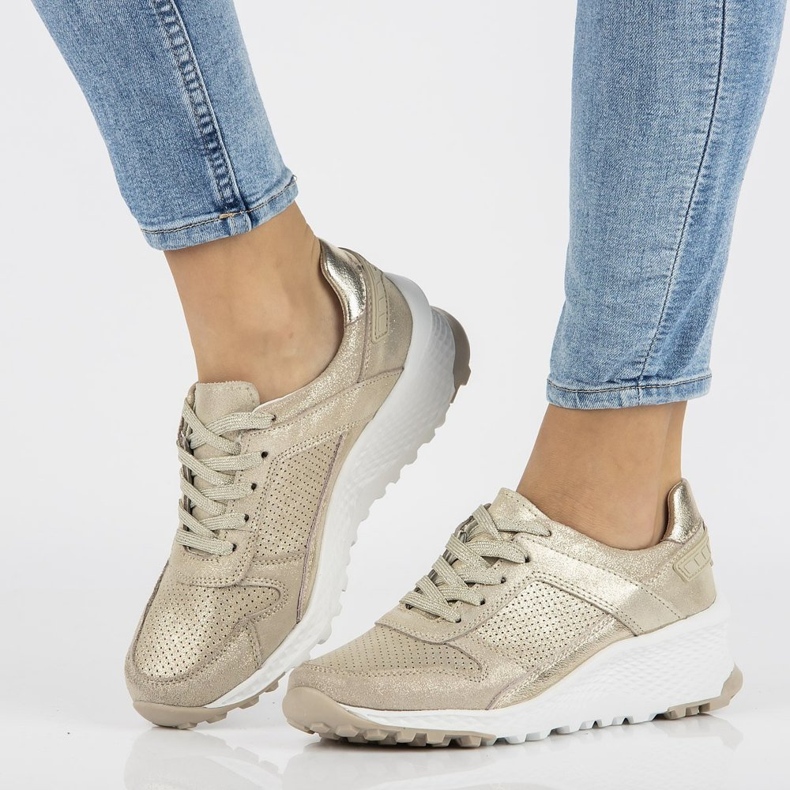 Leather Sneakers Filippo DP2008 / 21 Go golden 1