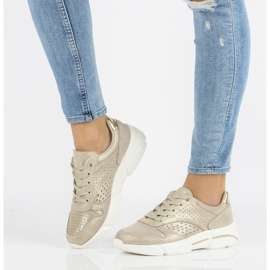 Leather Sneakers Filippo DP2156 / 21 Go gold golden 1