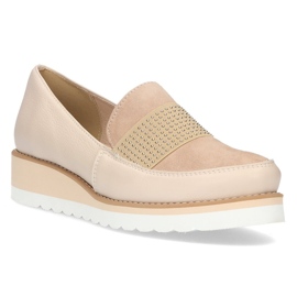 Leather shoes Filippo 091 beige 2
