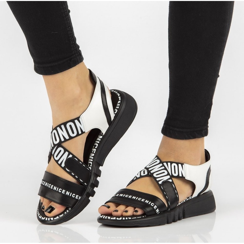 Black Sandals on the wedge Filippo DS2317 / 21 Bk 1