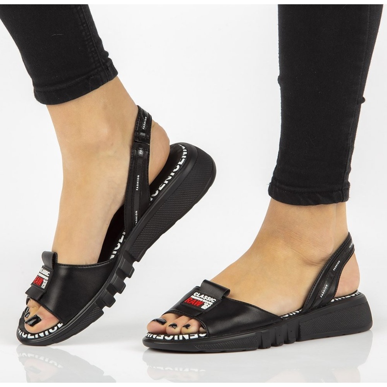 Black Sandals on wedge Filippo DS2352 / 21 Bk 1