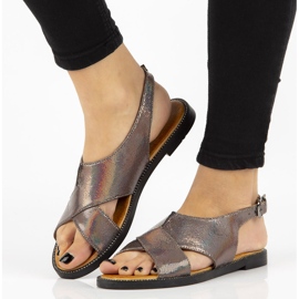Sandals Filippo DS2104 / 21 Gm gun metal multicolored 2