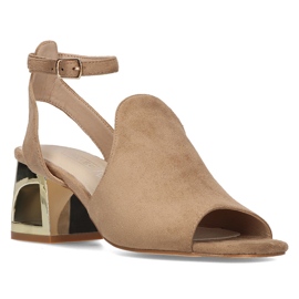 Filippo DS2107 / 21 Beige high-heeled sandals 1