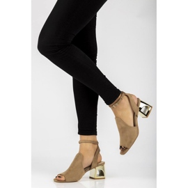 Filippo DS2107 / 21 Beige high-heeled sandals 2