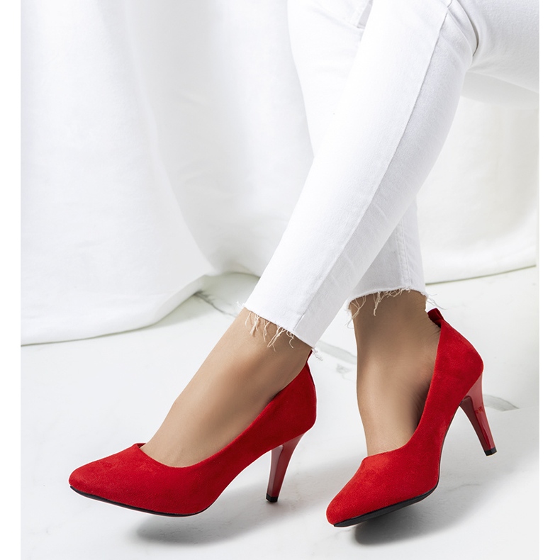 Red pumps on a Cameron stiletto heel 1