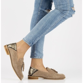 Leather loafers Filippo DP2332 / 21 Be beige 1