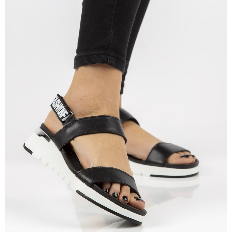 Leather sandals Filippo DS2141 / 21 Bk black 1