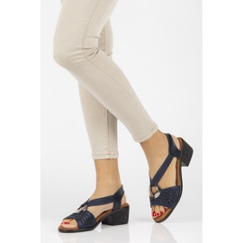 Leather sandals Filippo DS2308 / 21 Nv navy blue 1