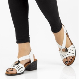 Leather sandals Filippo DS2308 / 21 Wh white 1 Leather sandals Filippo DS2308 / 21 Wh white 1