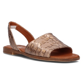 Leather sandals Filippo 40215 taupe brown 1