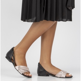 Leather sandals Filippo 04614-15 / 00-5 pink-black 1 Leather sandals Filippo 04614-15 / 00-5 pink-black 1