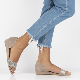 Leather sandals Filippo 01971-56 / 00-5 beige 1