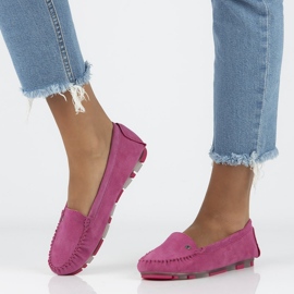 Leather loafers Filippo DP2037 / 21 Fh pink 1