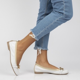 Leather Filippo 100 ballerinas white 1 Leather Filippo 100 ballerinas white 1