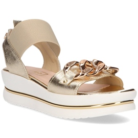 Leather sandals Filippo 104 gold golden 1