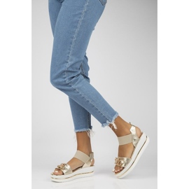 Leather sandals Filippo 104 gold golden 2