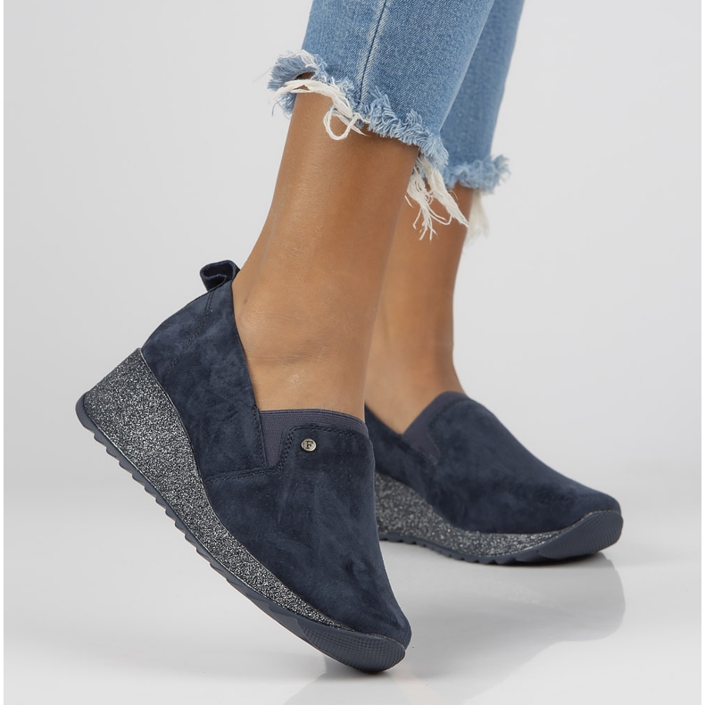 Leather sneakers Filippo DP1500 / 21 Nv navy blue 1 Leather sneakers Filippo DP1500 / 21 Nv navy blue 1