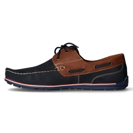 Loafers Filippo 1774 K Granat + Brown nubuck navy blue 2