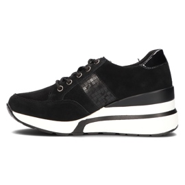 Leather sneakers Filippo DP3176 / 21 Bk black 1