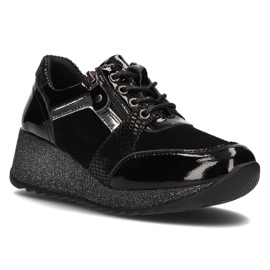 Leather sneakers Filippo DP3189 / 21 Bk black 1