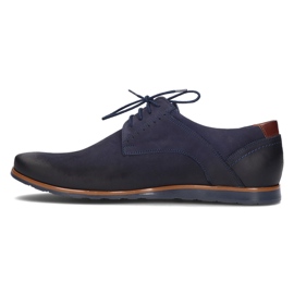 Leather shoes Filippo 1757 navy blue 2