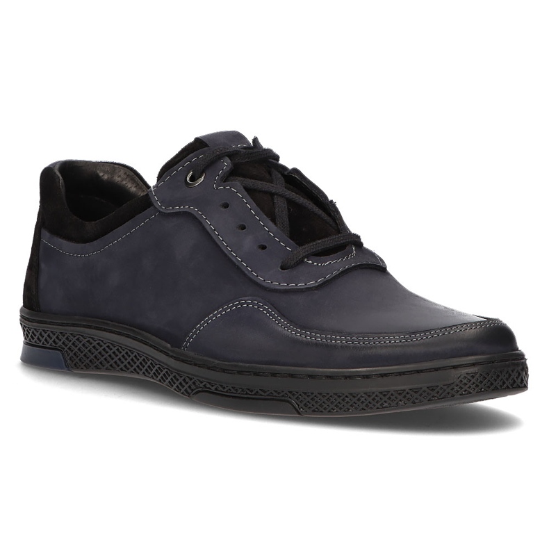 Leather shoes Filippo 918 navy blue 1