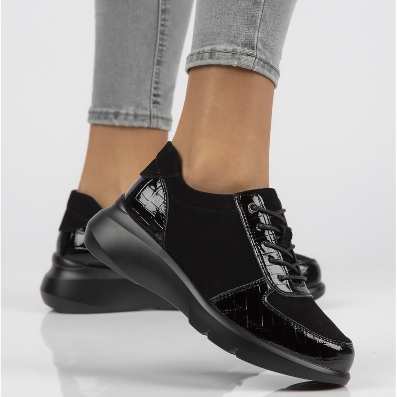 Leather sneakers Filippo DP3168 / 21 Bk black 2 Leather sneakers Filippo DP3168 / 21 Bk black 2