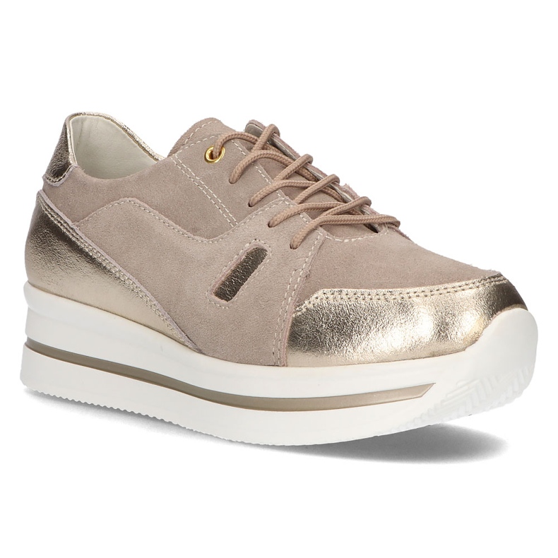 Leather sneakers Filippo DP3407 / 21 Beige 1