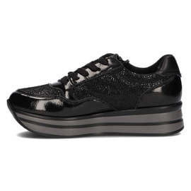Leather sneakers Filippo DP3152 / 21 Bk Black 1