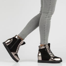 Leather boots Filippo DBT3148 / 21 Bk Gn dark nickel black silver 2