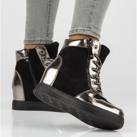 Leather boots Filippo DBT3148 / 21 Bk Gn dark nickel black silver 1 Leather boots Filippo DBT3148 / 21 Bk Gn dark nickel black silver 1