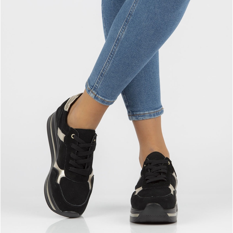 Leather sneakers Filippo DP2004 / 21 Bk black 1