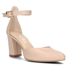Leather pumps Filippo 2058 beige 1