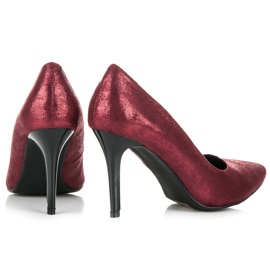 Vinceza Shiny burgundy heels red 1