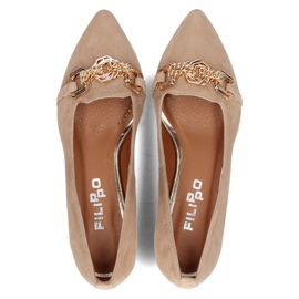 Leather shoes Filippo 2109/2 beige 1